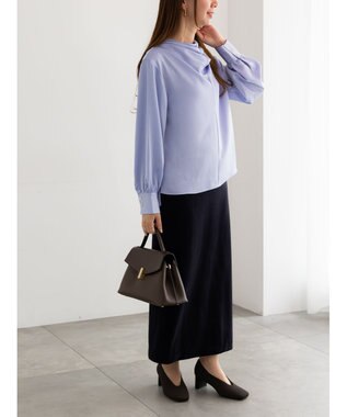 Te chichi ドレープネックブラウス《2025Autumn catalog vol.2 item》 ブルー