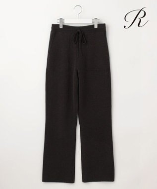 23区 S 【R(アール)】カシミヤブレンド ニットパンツ ダークブラウン系