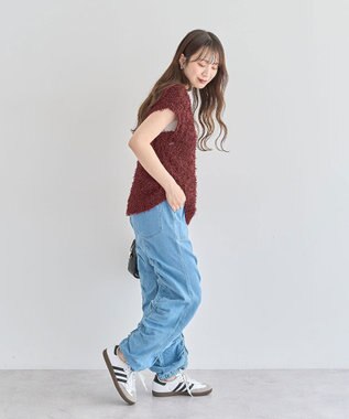 Green Parks ・ｓｗｉｎｇ　ｂｙ　チュールヤーンワイドプルオーバー Bordeaux