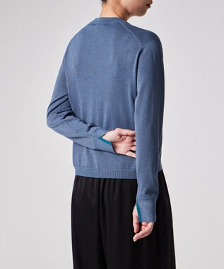 Paul Smith ソフト クロップド ラメ ニット グレイッシュブルー