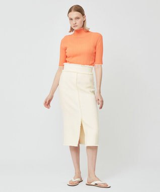 BEIGE， 【S-size】LUPINE / タートルニット Apricot×White