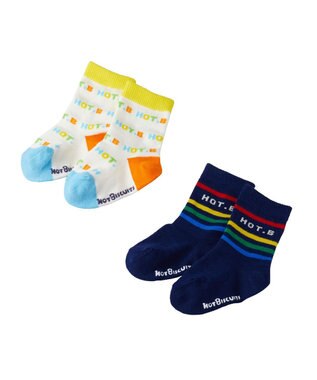 MIKI HOUSE HOT BISCUITS 【9-19cm / 靴下2足セット】 クルー丈 ソックスパック2足セット