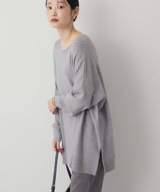 AMERICAN HOLIC バイパチロングニットプルオーバー Gray Mixture