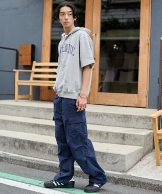 WEGO 【ユニセックス着用ITEM】カレッジロゴジップパーカー（SS） 杢グレー