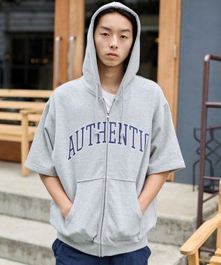 WEGO 【ユニセックス着用ITEM】カレッジロゴジップパーカー（SS） 杢グレー