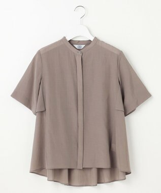 J.PRESS LADIES L 【WEB限定カラーあり・洗える・速乾・接触冷感】リライムライトローン バックフリル ブラウス 【WEB限定カラー】モカ系