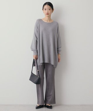 AMERICAN HOLIC バイパチロングニットプルオーバー Gray Mixture