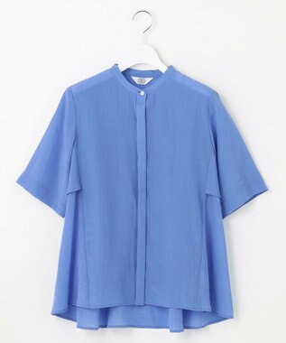 J.PRESS LADIES L 【WEB限定カラーあり・洗える・速乾・接触冷感】リライムライトローン バックフリル ブラウス ブルー系