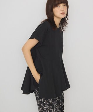 AMERICAN HOLIC アシンメトリーペプラム ドッキングプルオーバー Black