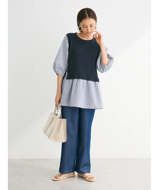 Green Parks テレコドッキングチュニック Stripe