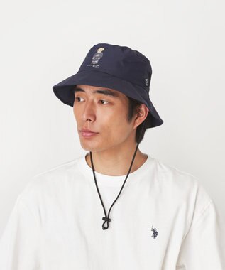 MOONBAT 【WEB限定】POLO RALPH LAUREN（ポロ ラルフ ローレン）遮光 レインハット  FLAG BEAR ポロベア ネイビーブルー