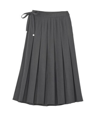 Green Parks ■ＷＩＴＨ　ＫＵＲＵＭＩ．Ｎ　プリーツロングスカート Charcoal Gray