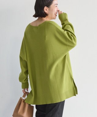 AMERICAN HOLIC バイパチロングニットプルオーバー Olive