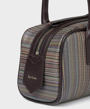Paul Smith コーテッドキャンバス ハンドバッグ ダークブラウン