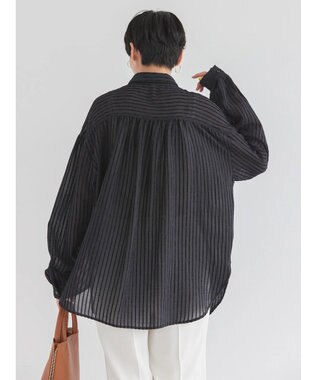 AMERICAN HOLIC ドビーストライプシャツ Black