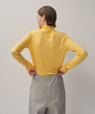 ATON MODAL SILK JERSEY | タートルネック YELLOW