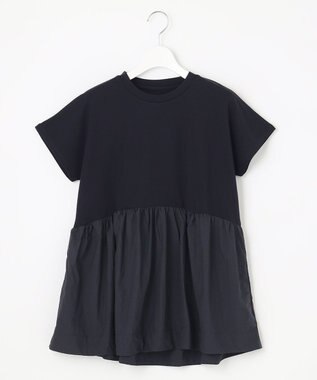 UNFILO L 【GLOW 6月号掲載/接触冷感/ストレッチ】BEAUTY FORM タフタコンビTシャツ ネイビー