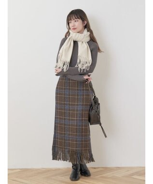 Green Parks カシミヤライクカラーストール Ecru