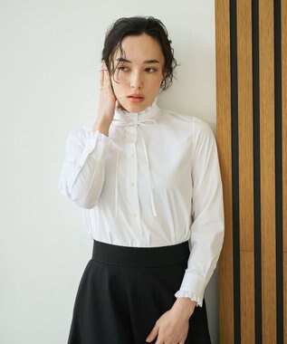 #Newans フリルカラーノーブルブラウス ホワイト