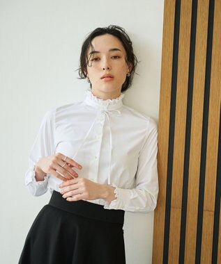 #Newans フリルカラーノーブルブラウス ホワイト