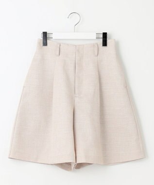 Feroux 【洗える】ベルテッドショート パンツ ベージュ系
