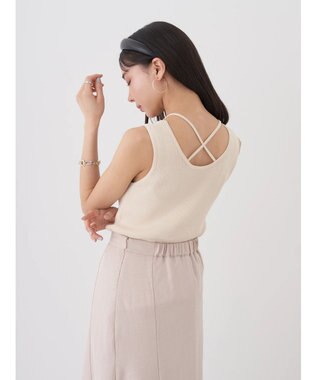 earth music&ecology レイヤリングニットタンクトップ Ivory