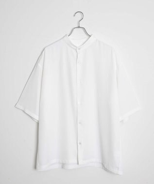 WEGO トロミBIGバンドカラーシャツ（S） ホワイト