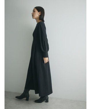 Green Parks armonia．ウエストタックポンチワンピース Black