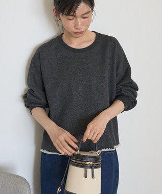 AMERICAN HOLIC ラメ裏毛スウェットプルオーバー Dark Gray Mixture