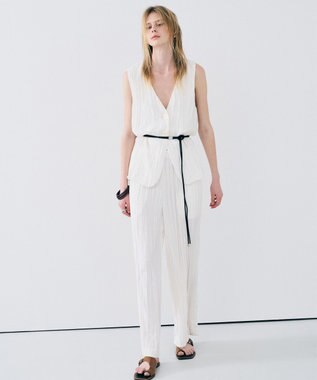 uncrave マシーンプリーツ ギャザーパンツ オフ