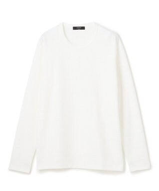 JOSEPH HOMME メランジリップル　クルーネックカットソー ホワイト系
