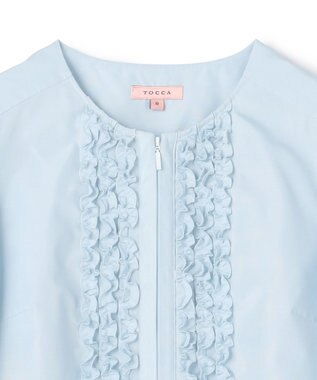 TOCCA SWEET FRILL JACKET ジャケット スカイブルー系