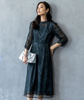 【Lily calin】バイカラードットチュール ドレス