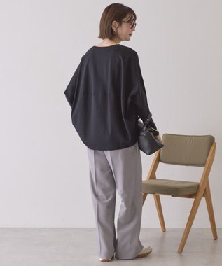 AMERICAN HOLIC 【先行予約】【UVカット】コクーンポンチプルオーバー Black