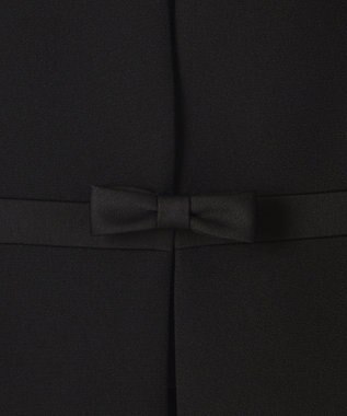 組曲 NOIR 【洗える】ウォッシャブルストレッチバックサテン ジャケット＋ワンピース ブラック系