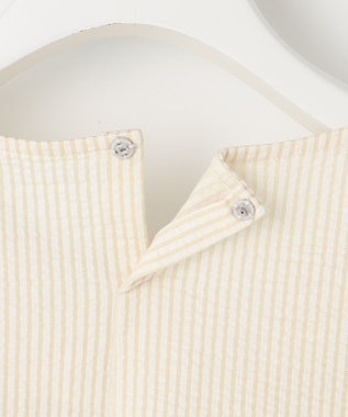 J.PRESS LADIES 【洗える・抗菌防臭・吸水速乾】サッカージャージー ペプラム カットソー オフ×イエロー系