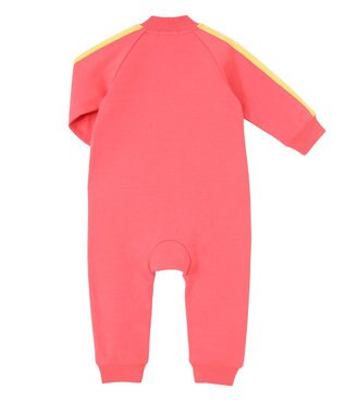 MIKI HOUSE HOT BISCUITS 【70-80cm】 〈ジャージ素材〉スポーティカバーオール ピンク