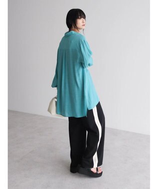 Green Parks ジャガードシアーシャツ Green