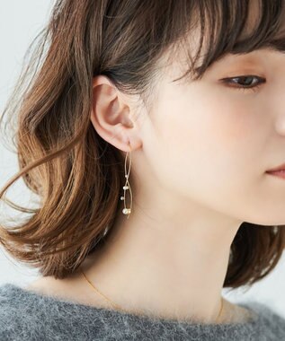 ≪雑誌掲載商品≫ツインカーブラインパールビジューピアス ゴールド / Phoebe | ファッション通販 【公式通販】オンワード・クローゼット