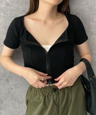 WEGO WジップカーブヘムT ブラック