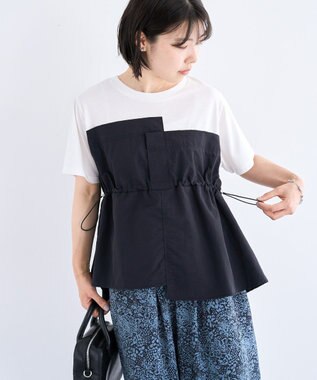 Green Parks ビスチェドッキングドロスト５分袖プルオーバー Khaki