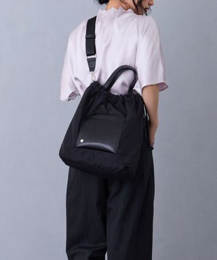 MioFIRANO SILHOUETTE V001 ショルダーバッグ はっ水 A4サイズ対応 BLACK