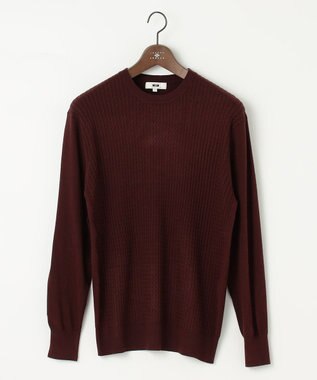 JOSEPH ABBOUD 【新色追加】チクチクしない SNOWYクルーネックニット ワイン系