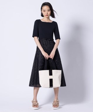 TOCCA 【洗える・消臭】FLOWER OF WINDMILL ドレス ブラック