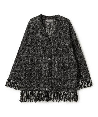 uncrave ツイードニット ジャケット ブラック×オフ