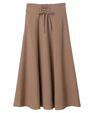 earth music&ecology バックレースアップスカート Mocha