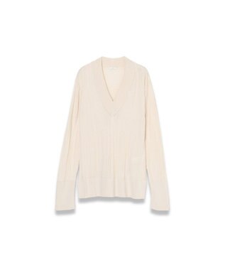 JOSEPH クリンクルリブ　Vネックニット Marble