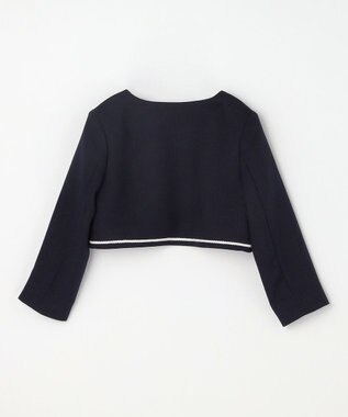 ANY KIDS 【2点セット】ノーカラー ボレロジャケット+襟付き ワンピース グレー