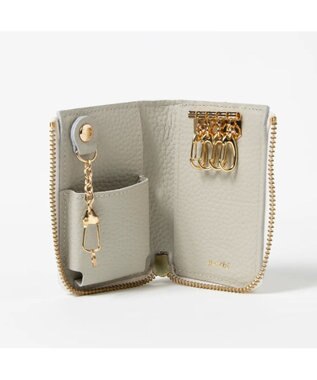 UNBILLION perche サスティナブルハラコタイプスマートキーケース アイボリーチェック