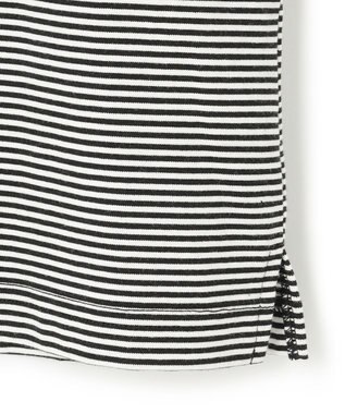 23区 【洗える】アンカーロゴプリント 半袖 Tシャツ ブラック×ホワイトボーダー